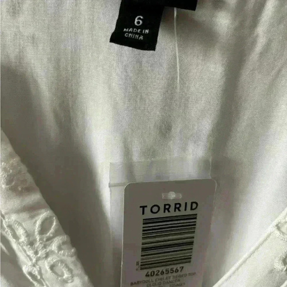 Torrid eyelet lace cover up sz 6 - Picture 5 of 7